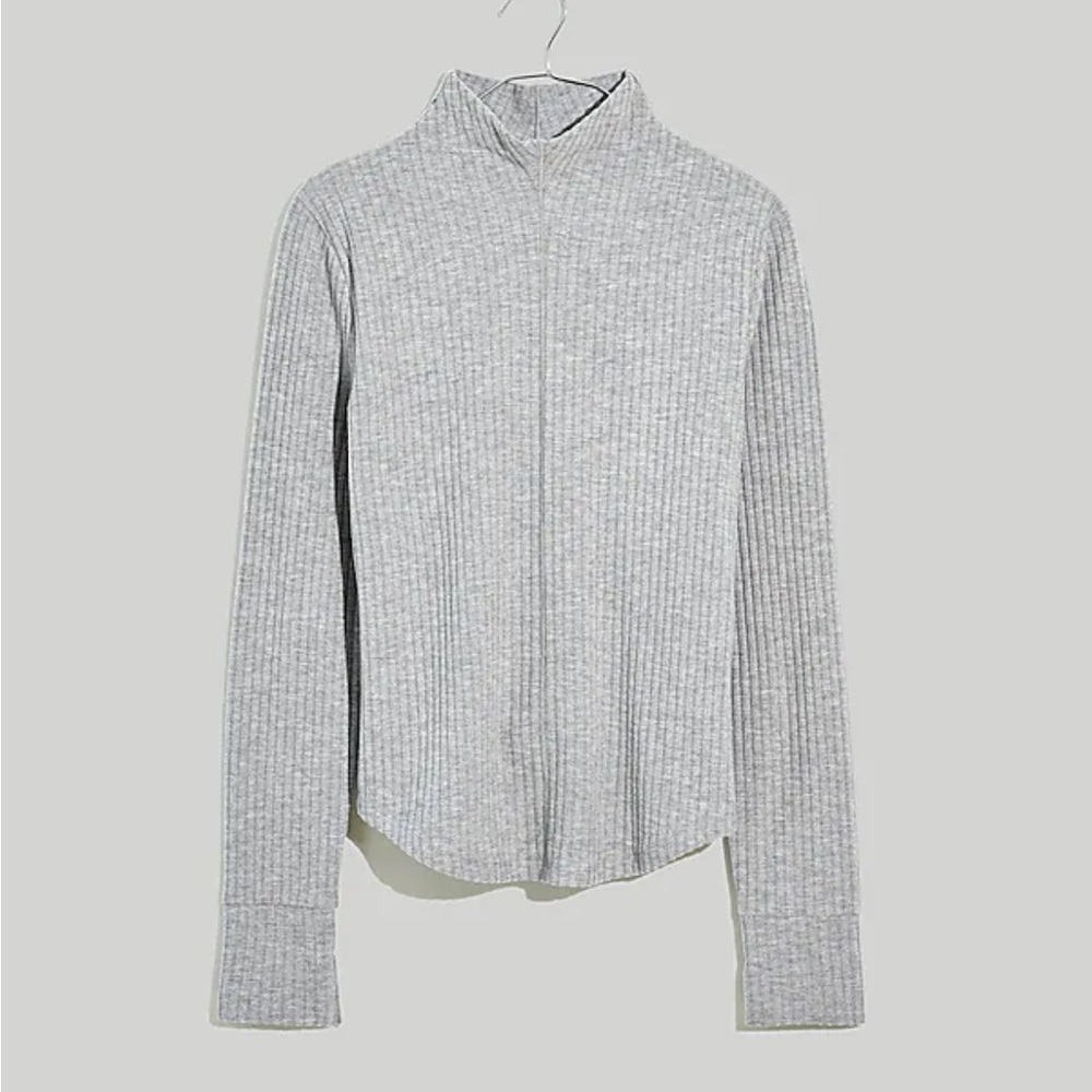 MWL Brushed Rib Long-Sleeve Turtleneck Top